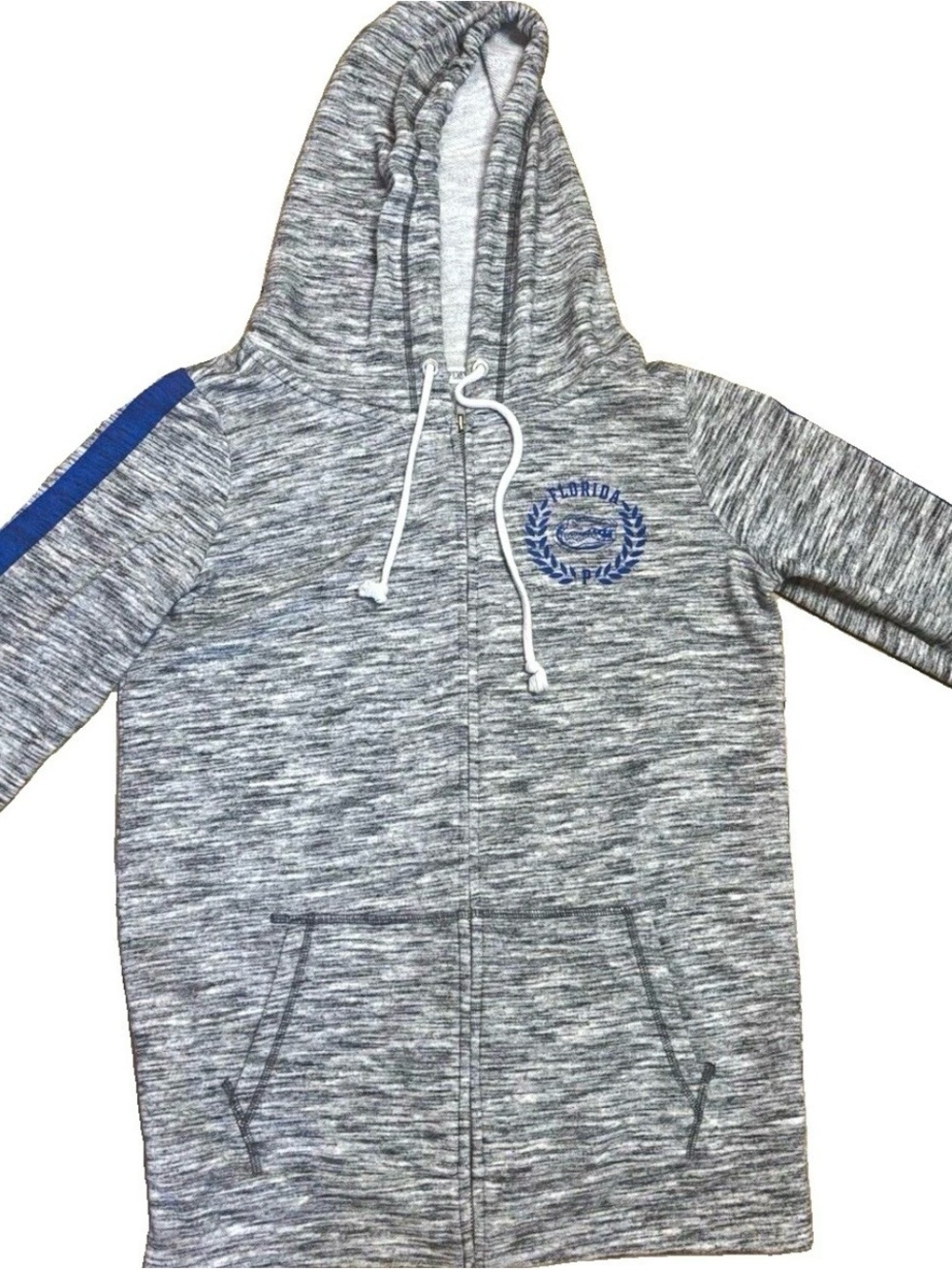 PINK Florida Gators Heathered Fleece Full Zip Hoodie Pockets Women’s M